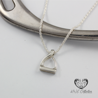Sterling Silver Small Jump Stirrup Pendant