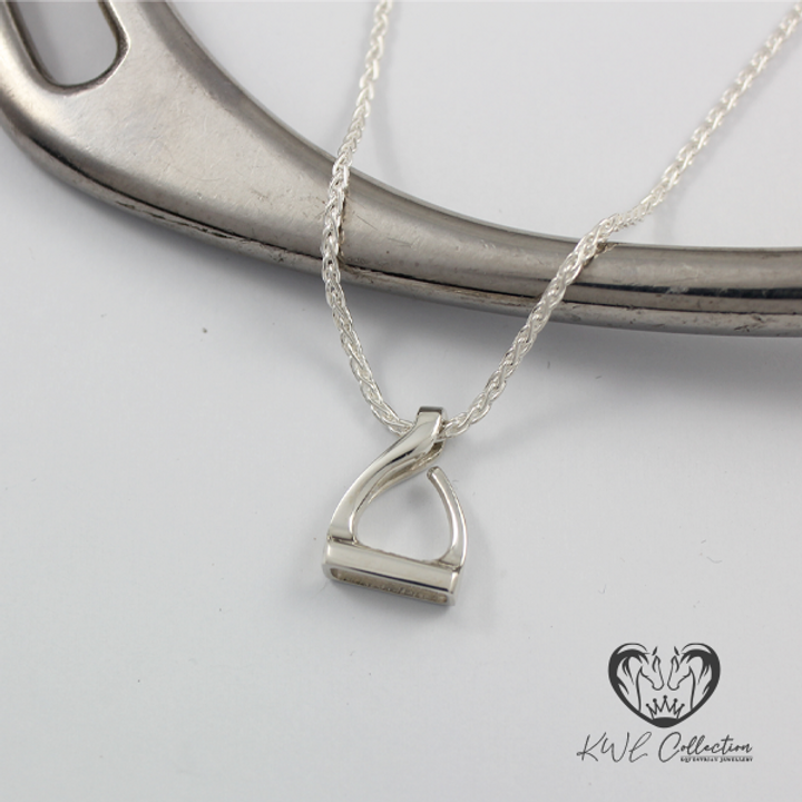 Sterling Silver Small Jump Stirrup Pendant