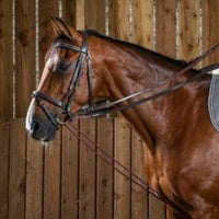 Working Leather/Nylon Draw Reins 5/8" - Brown