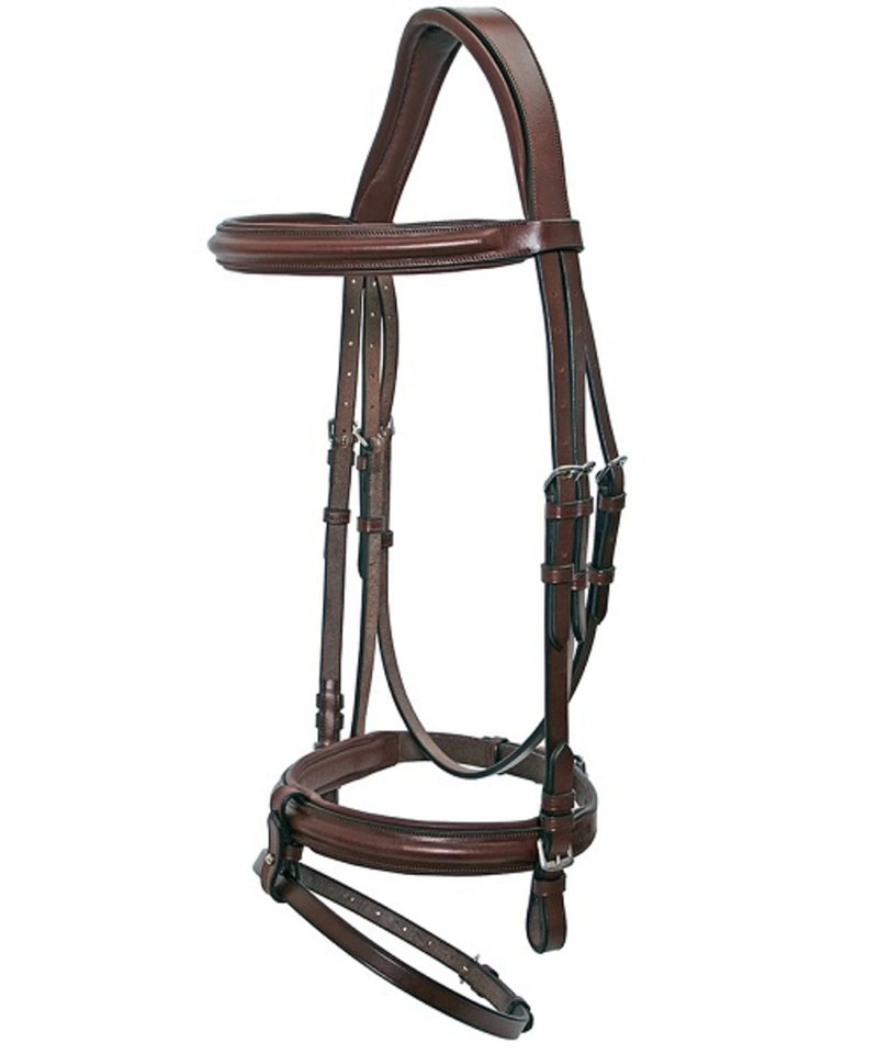 Shaped Raised Padded Bridle - Brown