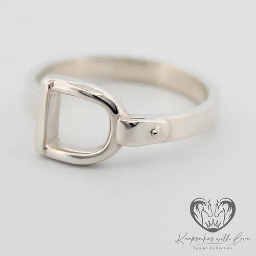 Small Sterling Silver Stirrup Ring