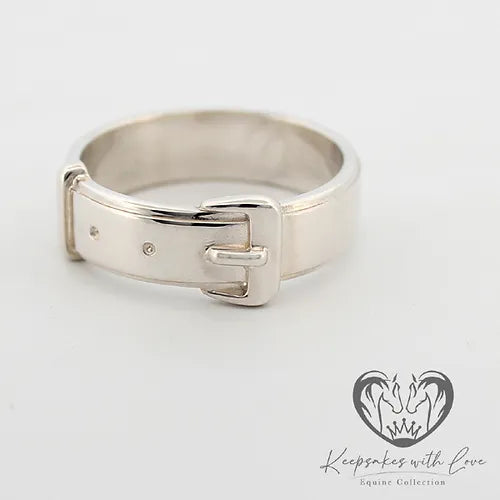 Large Sterling Silver Buckle Ring
