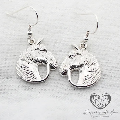 Sterling silver horse earrings deals