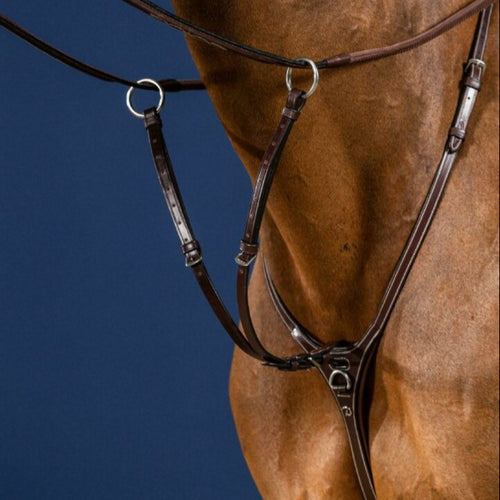 US Jumping Running Martingale Attachment - Brown