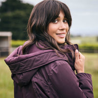 All Purpose Waterproof Longline Equestrian Jacket - Mulberry