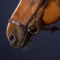 New English Adjustable Drop Noseband - Brown