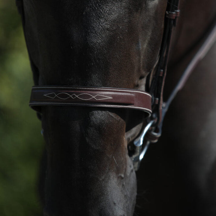 US Jumping Cavesson Hunter Noseband - Brown
