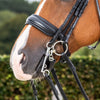 New English Matte Large Crank Noseband - Black