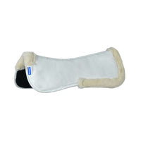 Memory Foam Comfort Fleece Edged Half Pad - White
