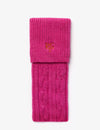 Cashmere Cable Boot Socks - Pink