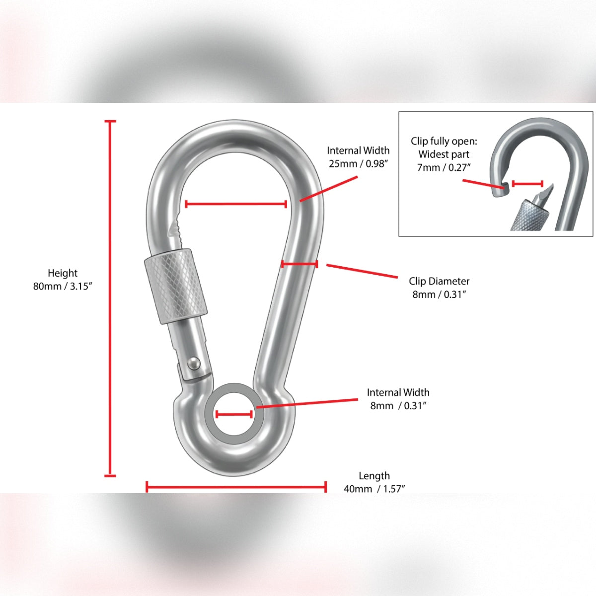 Carabiner Clip - Heavy Duty