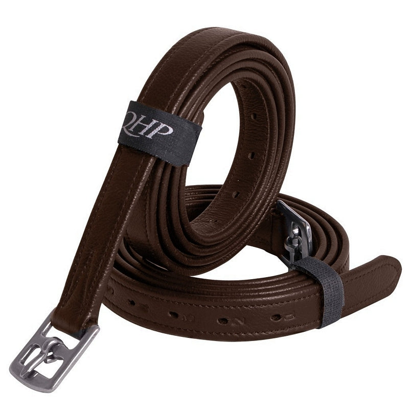 QHP Strong Stirrup Leathers - Dark Brown