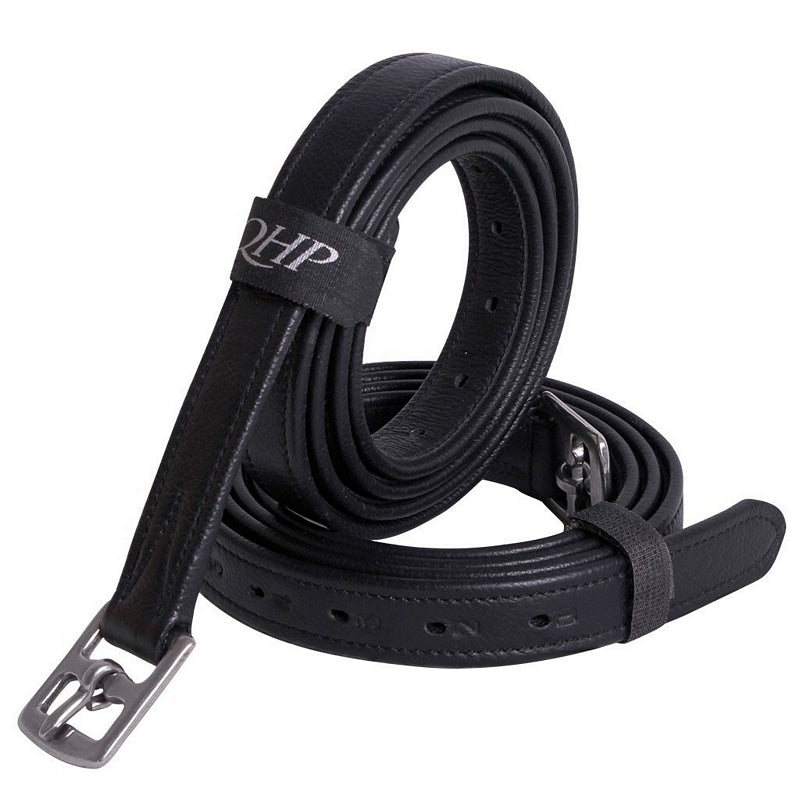 QHP Strong Stirrup Leathers - Black