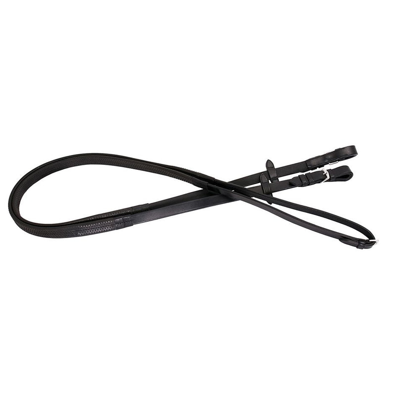 Rubber Grip Reins - Black