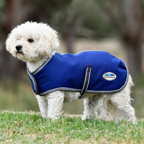 ComFiTec Premier Free Parka Dog Coat Medium Dark Blue/Grey/White