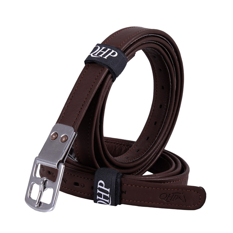 QHP - Ultra Strong Stirrup Leathers - Dark Brown
