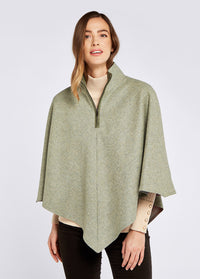 Whitebeam Tweed Poncho - Winter Moss