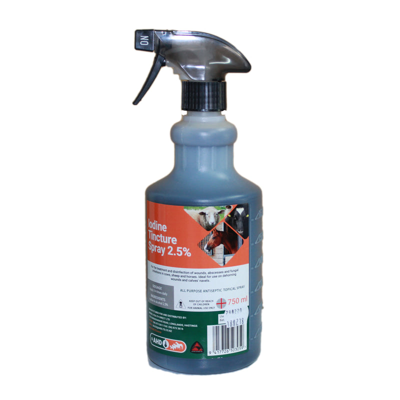 AHD - Iodine Tincture Spray 2.5% - 750ml