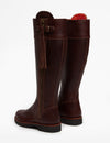 Long Leather Tassel Boot - Conker