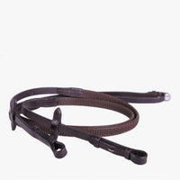 QHP - Rubber Soft Reins - Brown