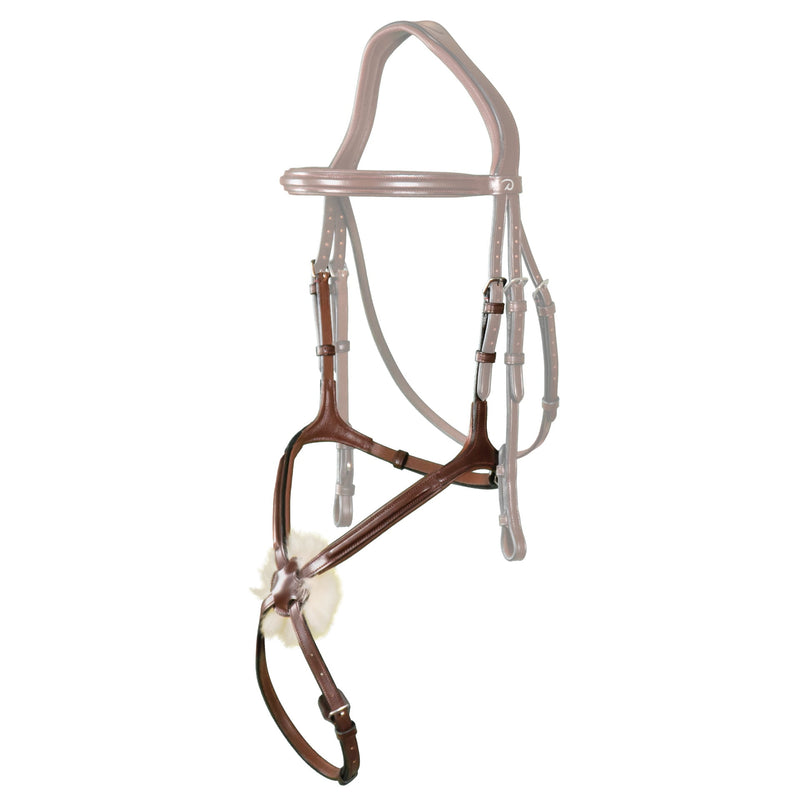 New English Fig 8 Noseband - Brown