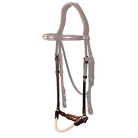 New English Rope Crank Drop Noseband - Brown