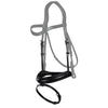 New English Matte Medium Noseband with Flash - Black