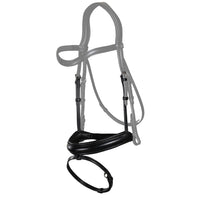 New English Matte Medium Noseband with Flash - Black