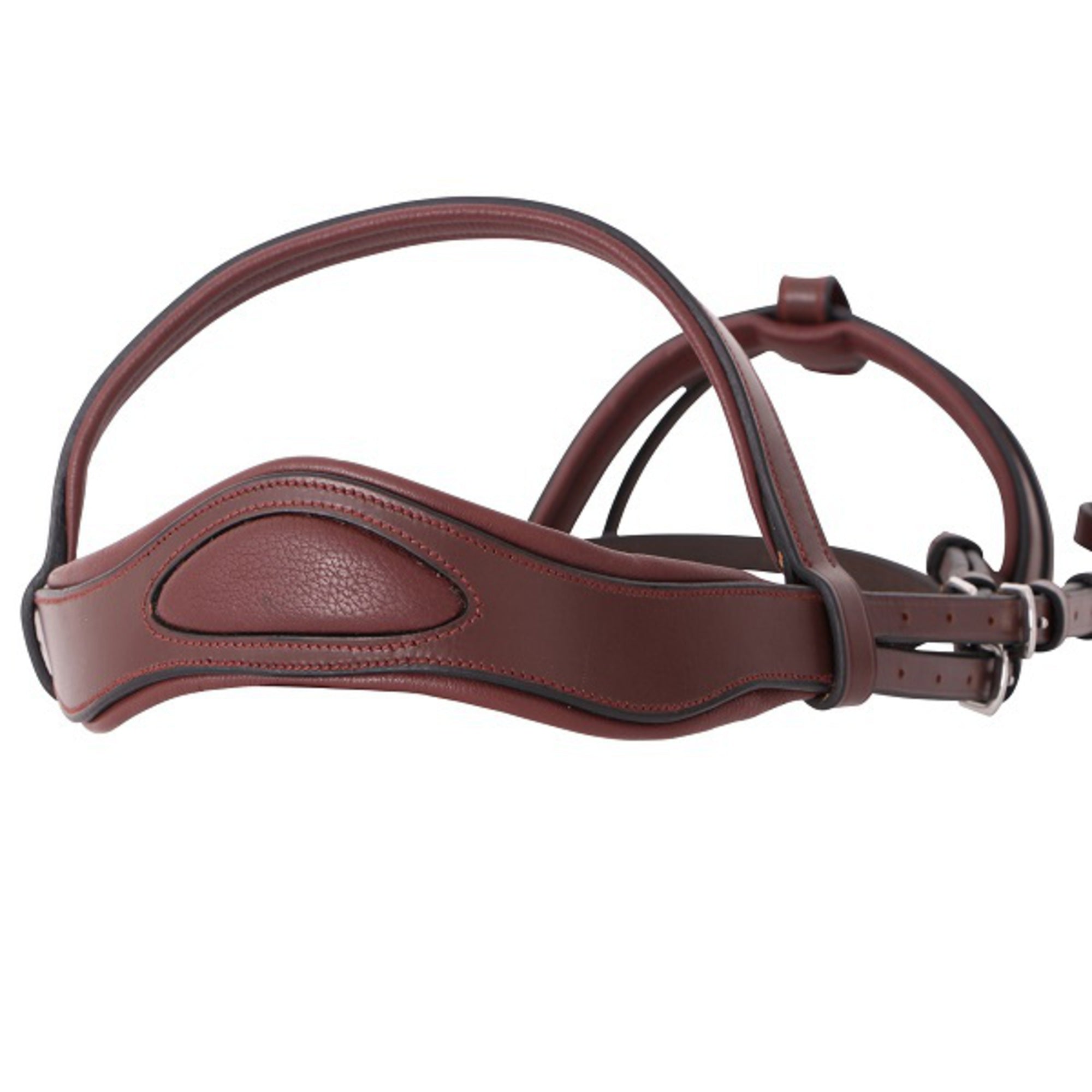 FSS Anatomical Hunter Bridle – Testiera Monocrown Show Padded 6cm – Sopranasi Intrecciato