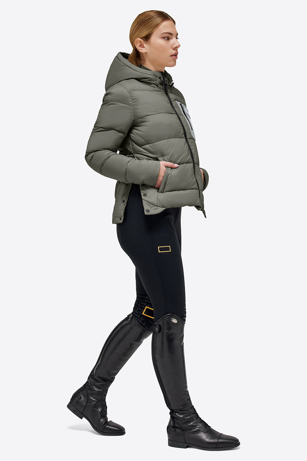 Quilted Puffer Jacket - Dusty Olive