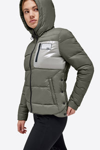Quilted Puffer Jacket - Dusty Olive