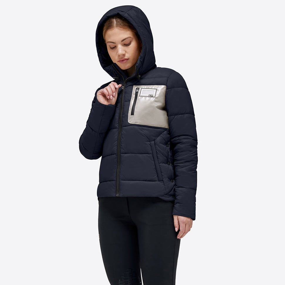 Quilted Puffer Jacket - Navy