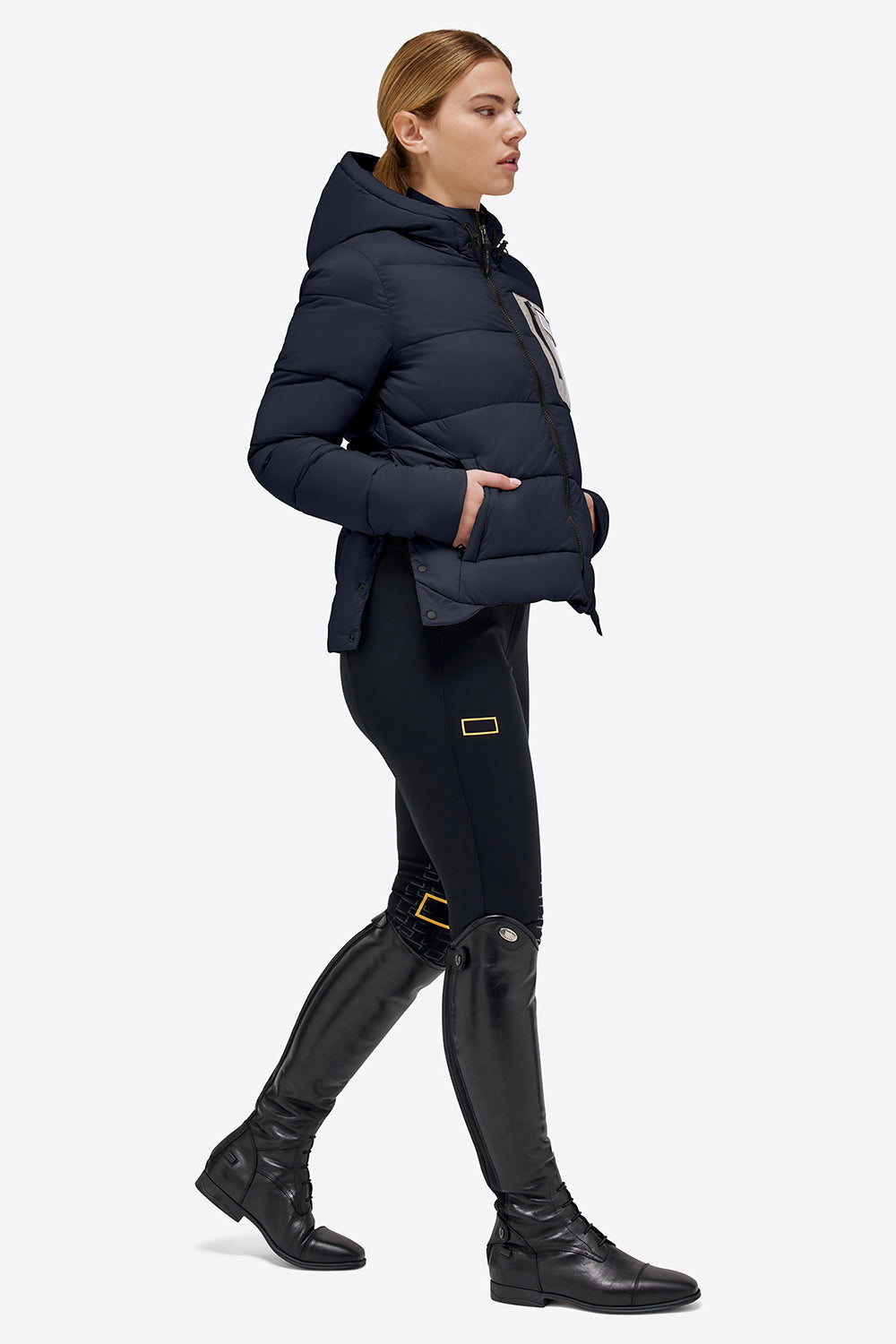 Quilted Puffer Jacket - Navy