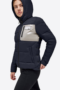 Quilted Puffer Jacket - Navy