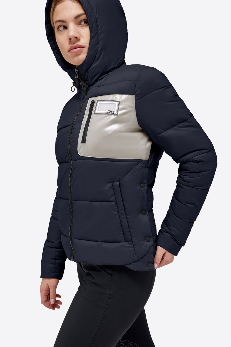 Quilted Puffer Jacket - Navy