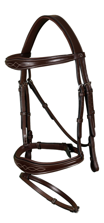 Hunter Anatomic Flash Noseband Bridle - Brown