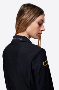 Jersey Mesh Riding Jacket - Black w Gold Logo