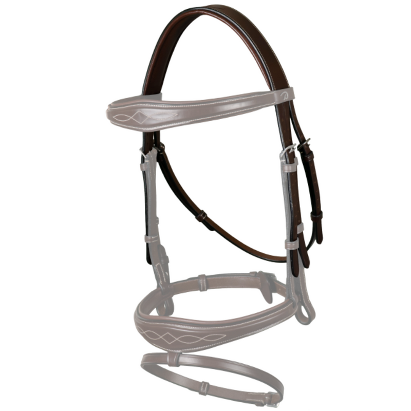 US Hunter Headpiece 3 Straps w/ Removable Throat Latch - Brown