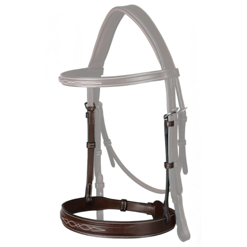 US Jumping Cavesson Hunter Noseband - Brown