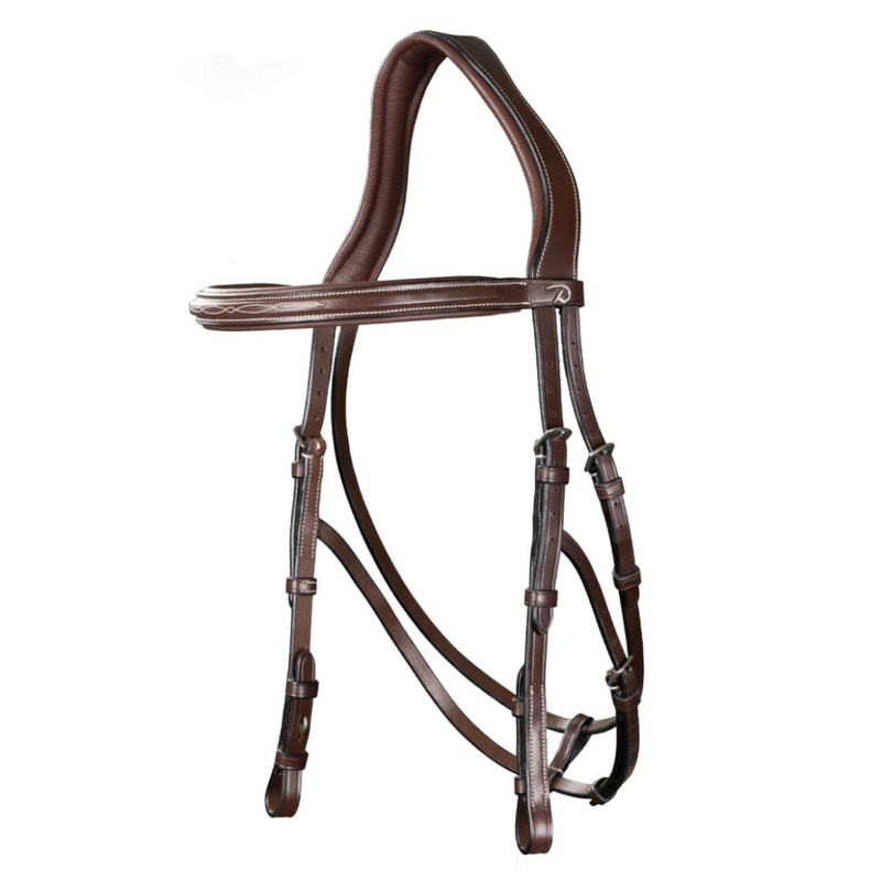 US Jumping Hackamore Bridle - Brown