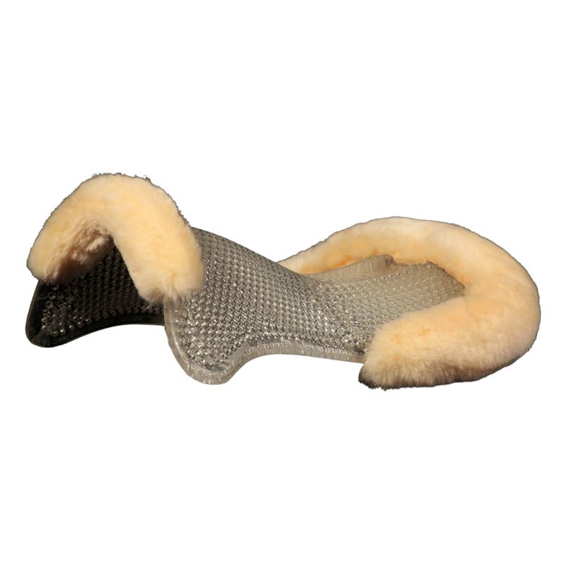 Therapeutic Gel Back Riser Sheepskin Pad - Natural