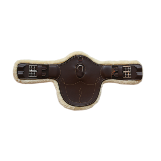 Sheepskin Short Stud Girth - Brown