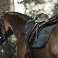 Kentucky - Colour Edition Leather Jump Saddle Pad - Olive